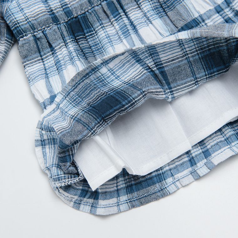 Cool Club, Bluzka dziewczęca z długim rękawem, biało-niebieska