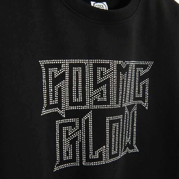 Cool Club, Bluzka dziewczęca z długim rękawem, czarna