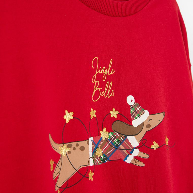 Cool Club, Bluzka dziewczęca z długim rękawem, czerwona