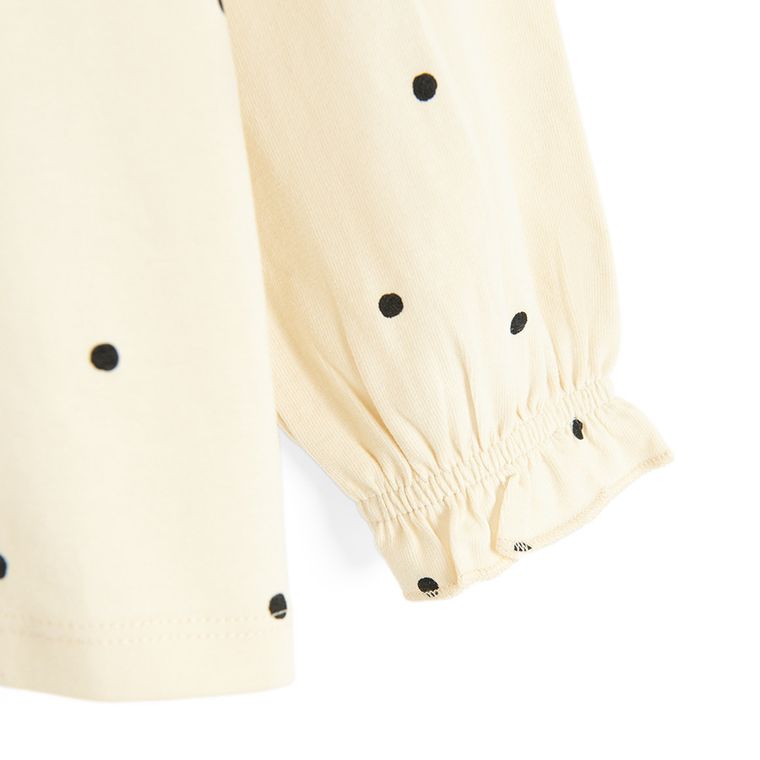 Cool Club, Bluzka dziewczęca z długim rękawem, ecru