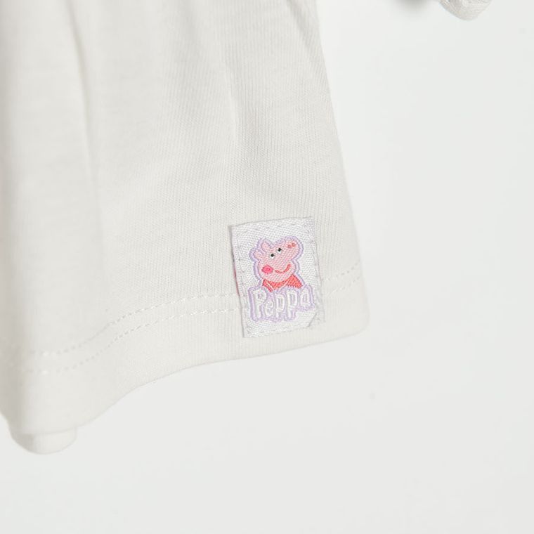 Cool Club, Bluzka dziewczęca z długim rękawem, ecru, Świnka Peppa