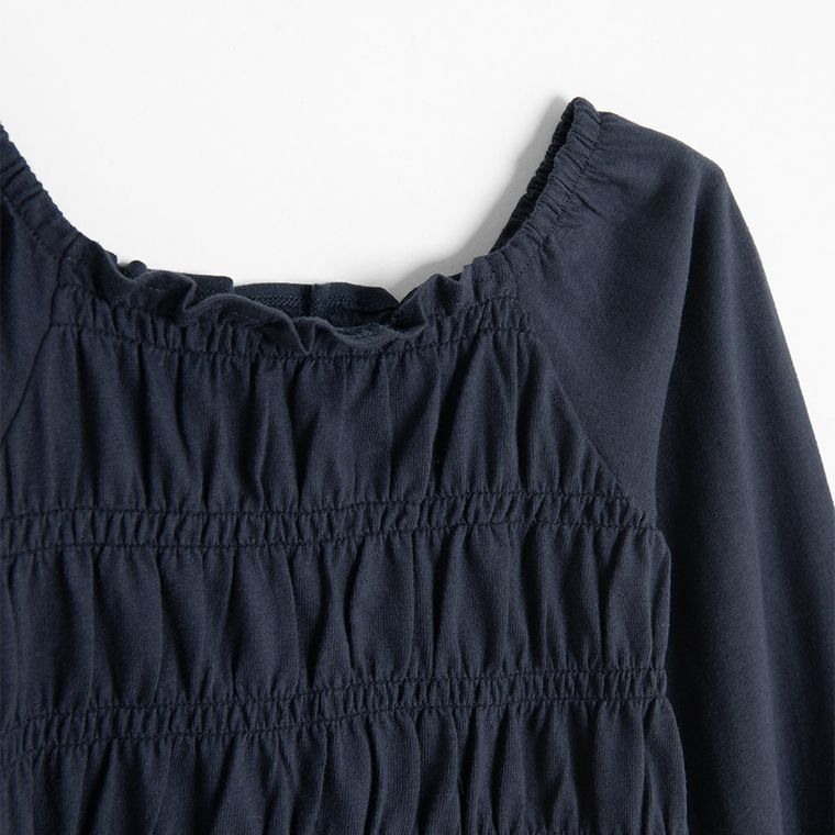 Cool Club, Bluzka dziewczęca z długim rękawem, granatowa