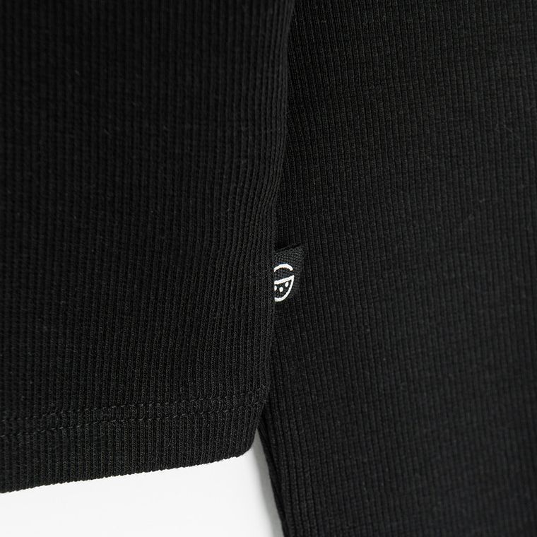 Cool Club, Bluzka dziewczęca z długim rękawem, prążkowana, czarna