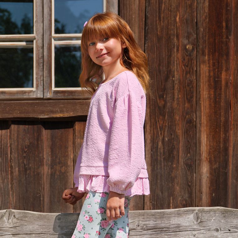 Cool Club, Bluzka dziewczęca z długim rękawem, różowa,