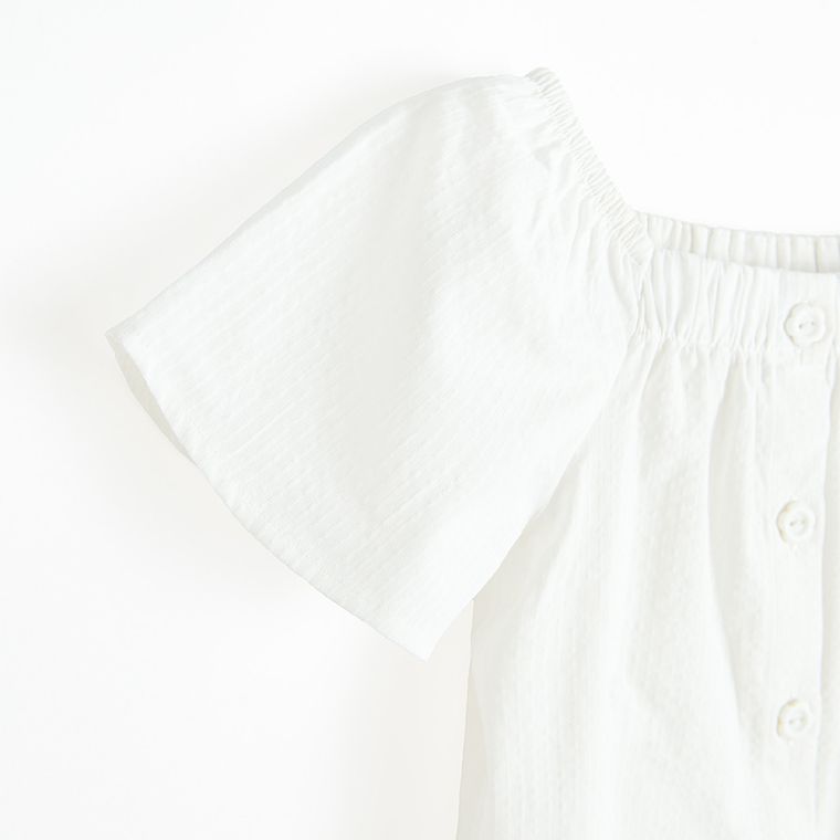 Cool Club, Bluzka dziewczęca z krótkim rękawem, biała