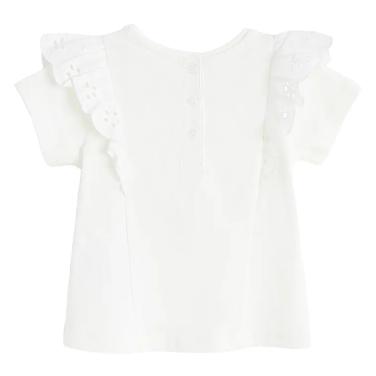 Cool Club, Bluzka dziewczęca z krótkim rękawem, biała