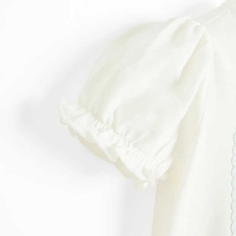 Cool Club, Bluzka dziewczęca z krótkim rękawem, biała