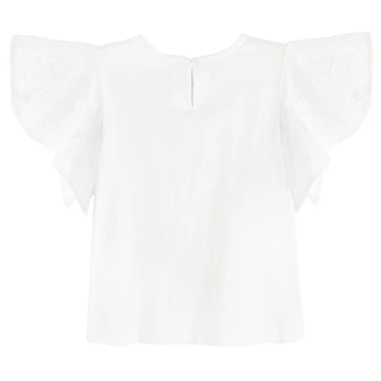 Cool Club, Bluzka dziewczęca z krótkim rękawem, biała
