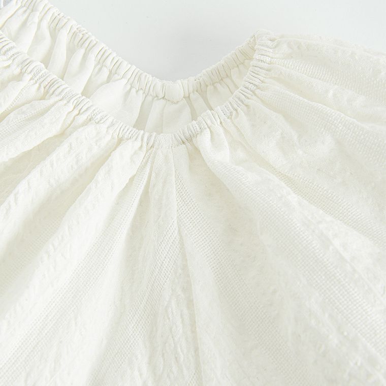 Cool Club, Bluzka dziewczęca z krótkim rękawem, crop top, biała