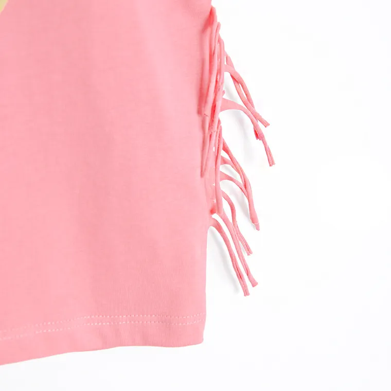 Cool Club, Bluzka dziewczęca z krótkim rękawem, różowa