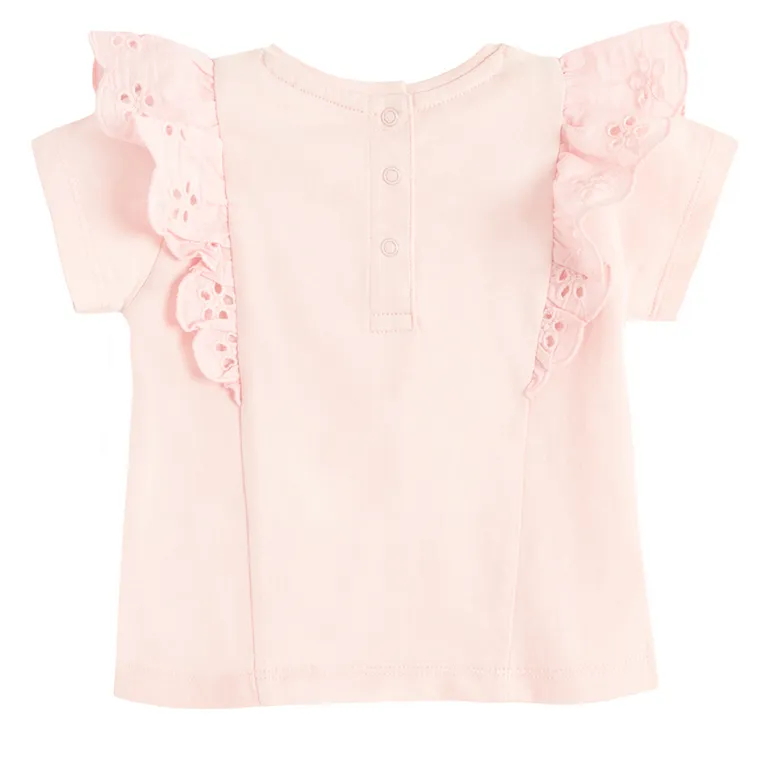 Cool Club, Bluzka dziewczęca z krótkim rękawem, różowa