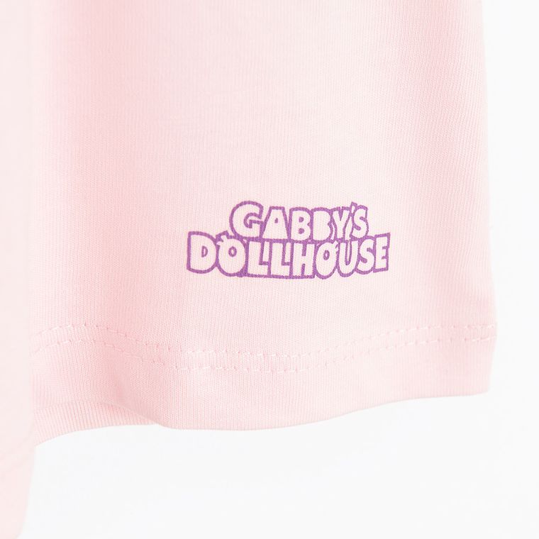 Cool Club, Bluzka dziewczęca z krótkim rękawem, różowa, Koci Domek Gabi