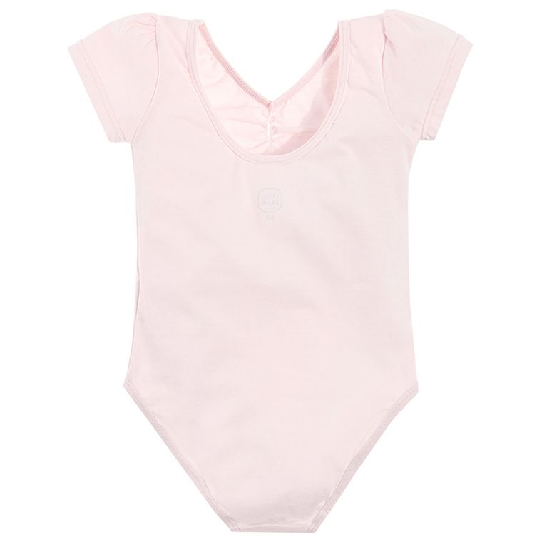 Cool Club, Body baletowe dziewczęce z krótkim rękawem, jasnoróżowe