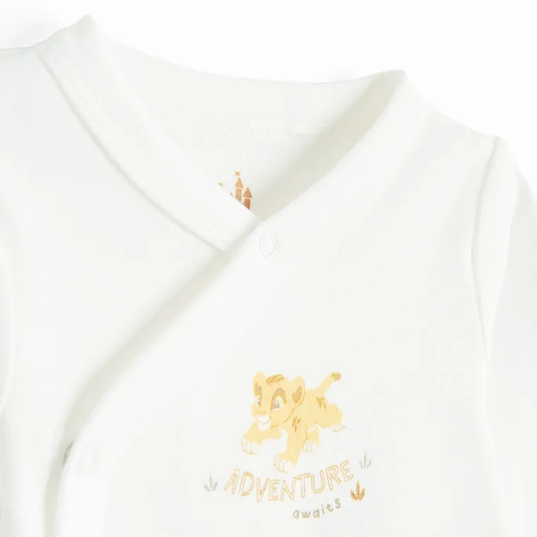 Cool Club, Body chłopięce z długim rękawem, białe, Król Lew, zestaw, 2 szt.