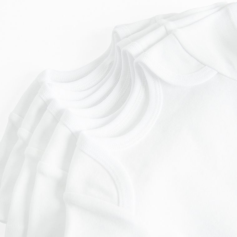 Cool Club, Body chłopięce z krótkim rękawem, białe, zestaw, 5 szt.
