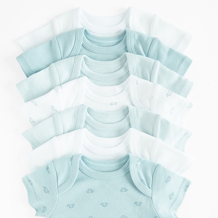 Cool Club, Body chłopięce z krótkim rękawem, mix, zestaw, 7 szt.