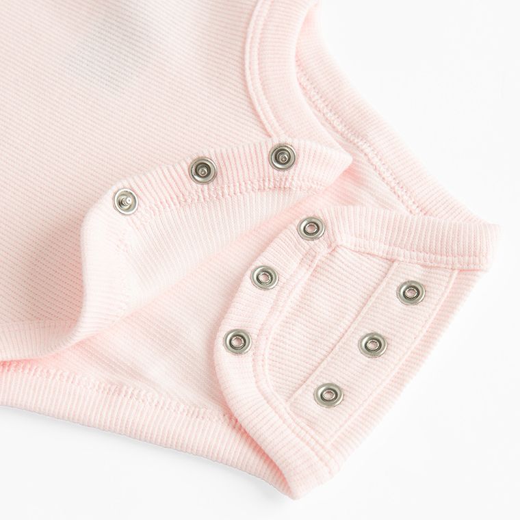 Cool Club, Body dziewczęce z długim rękawem, prążkowane, różowe