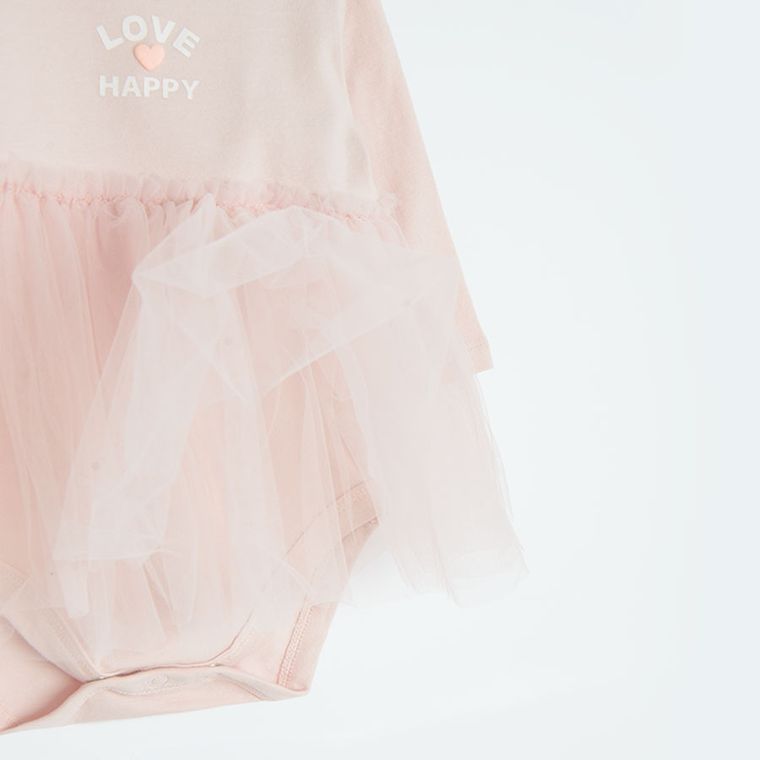 Cool Club, Body dziewczęce z długim rękawem, różowe