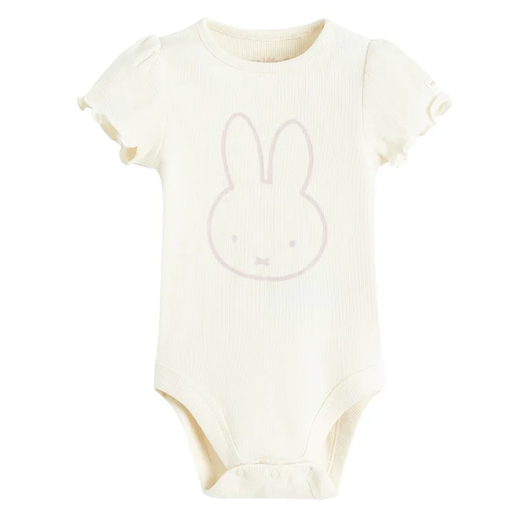 Cool Club, Body dziewczęce z krótkim rękawem, prążkowane, mix, Miffy, zestaw, 2 szt.