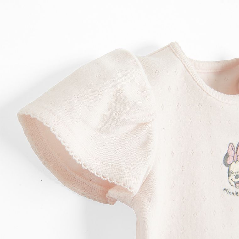 Cool Club, Body dziewczęce z krótkim rękawem, różowe, Myszka Minnie