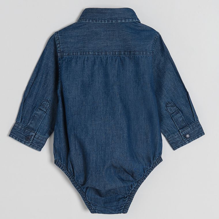 Cool Club, Body koszulowe chłopięce z długim rękawem, denim