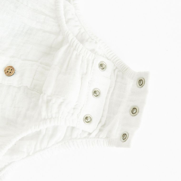 Cool Club, Body koszulowe chłopięce z krótkim rękawem, muślinowe, białe