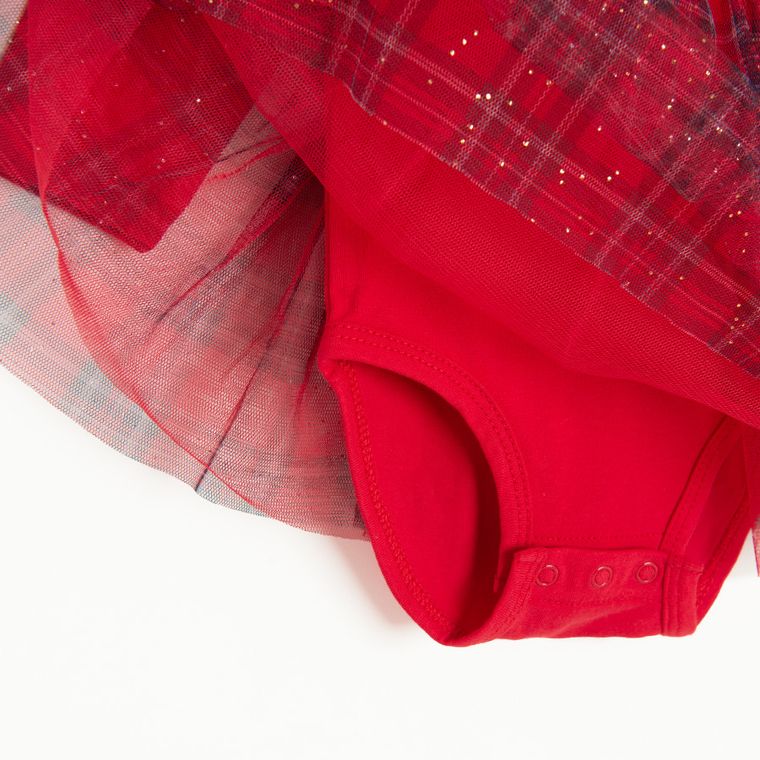 Cool Club, Body sukienka dziewczęce z długim rękawem, czerwone