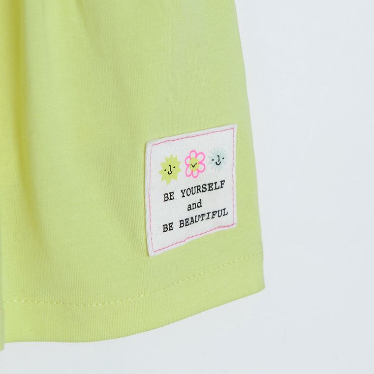 Cool Club, Body sukienka dziewczęce z krótkim rękawem, żółte