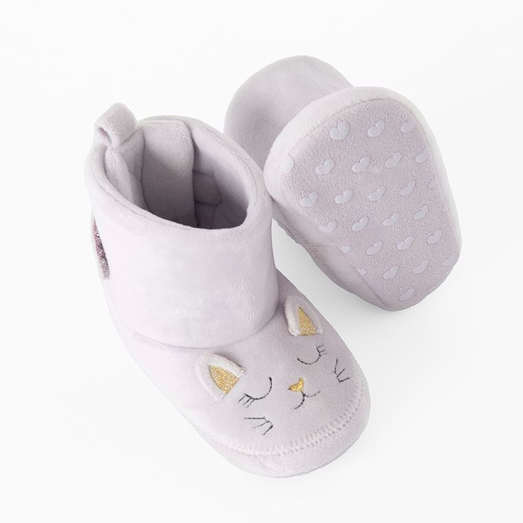 Cool Club, Buciki niechodki dziewczęce, welurowe, jasnofioletowe