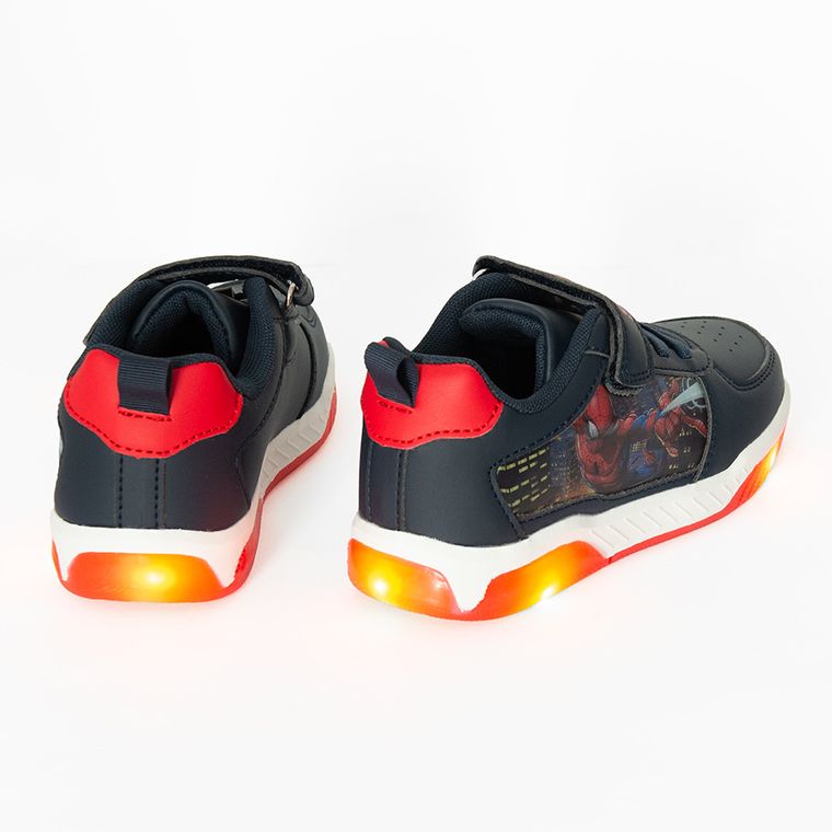 Cool Club, Buty sportowe chłopięce, granatowe, świecąca podeszwa, Spider-Man