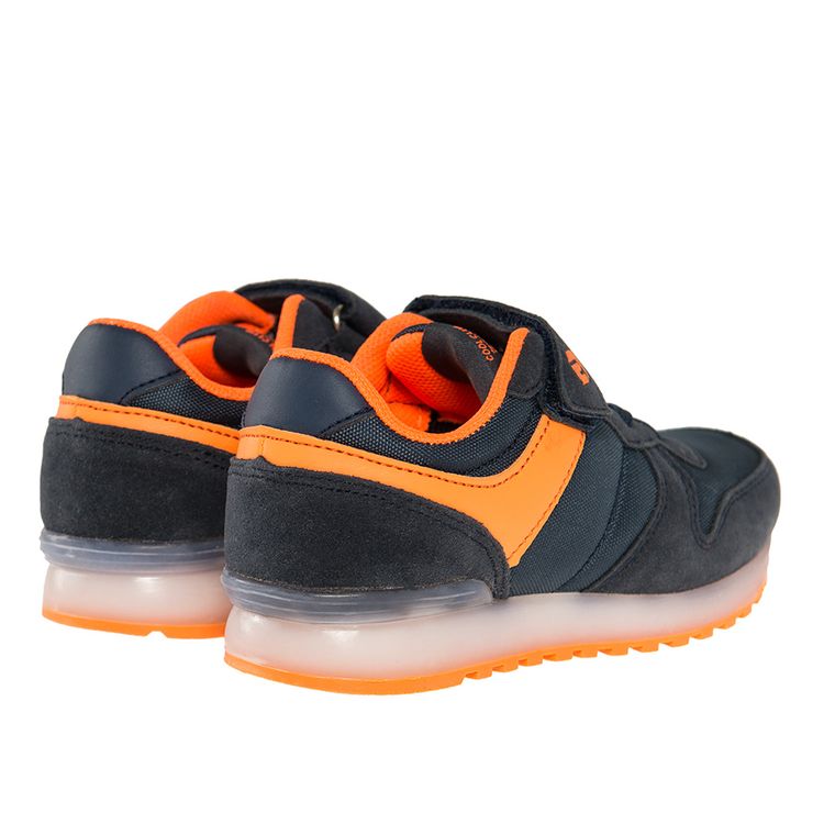 Cool Club, Buty sportowe chłopięce, ze świecącą podeszwą, granatowe