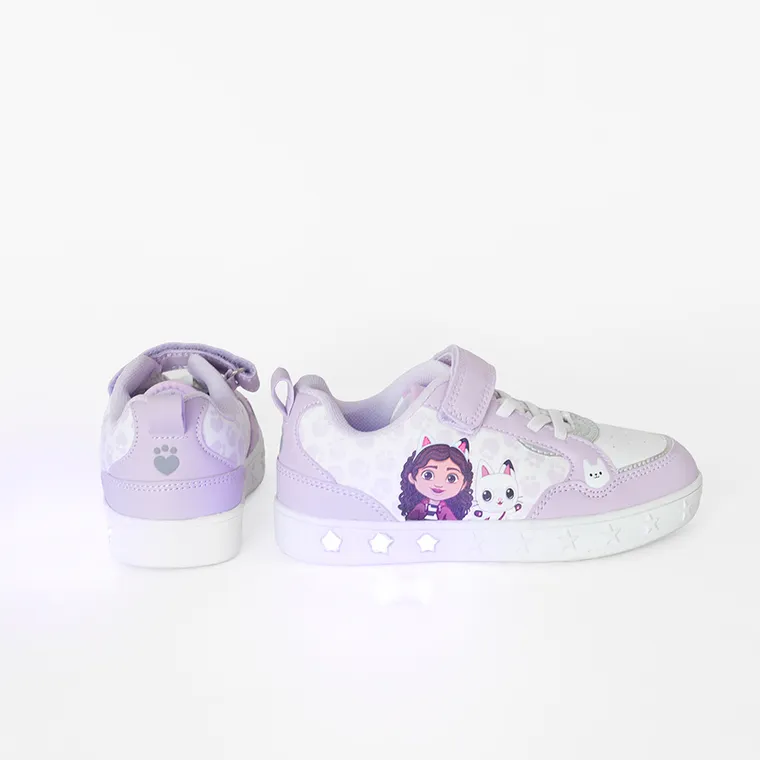 Cool Club, Buty sportowe dziewczęce, fioletowe, świecąca podeszwa, Koci Domek Gabi