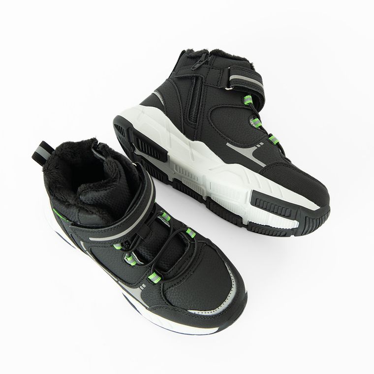 Cool Club, Buty zimowe chłopięce, czarne, ocieplane