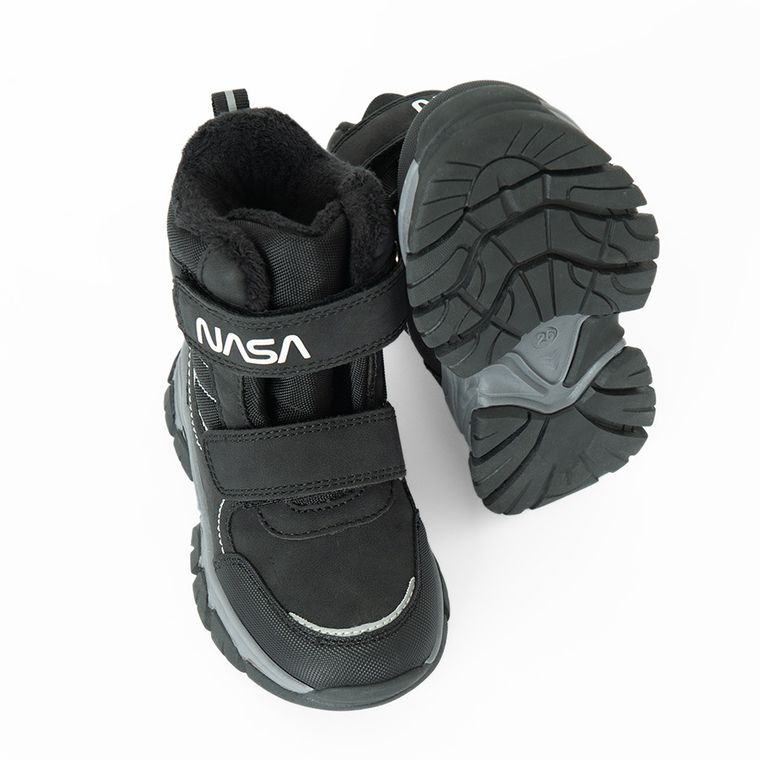Cool Club, Buty zimowe chłopięce, czarne, ocieplane, NASA