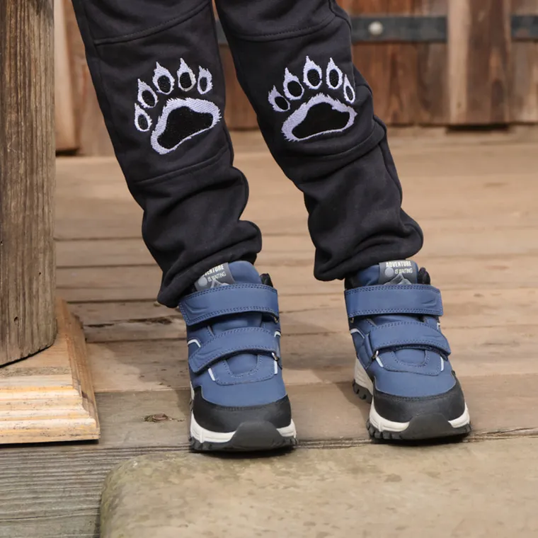 Cool Club, Buty zimowe chłopięce, niebieskie, ocieplane, skórzana wkładka