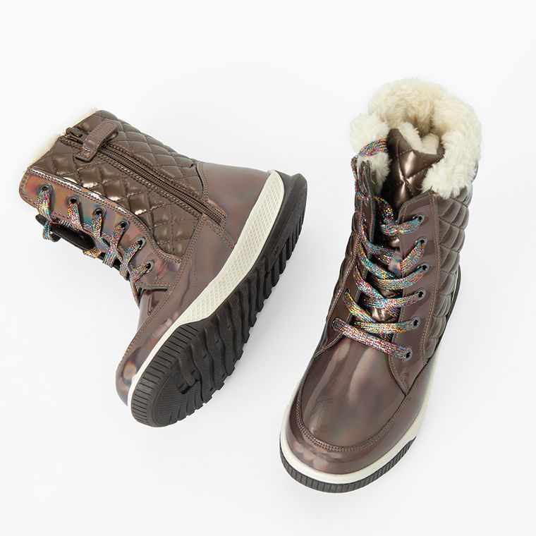Cool Club, Buty zimowe dziewczęce, brązowe, ocieplane