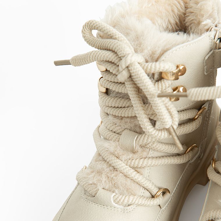 Cool Club, Buty zimowe dziewczęce, ocieplane, beżowe