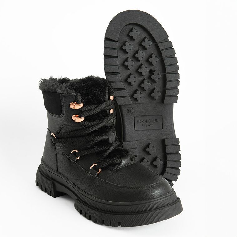 Cool Club, Buty zimowe dziewczęce, ocieplane, czarne