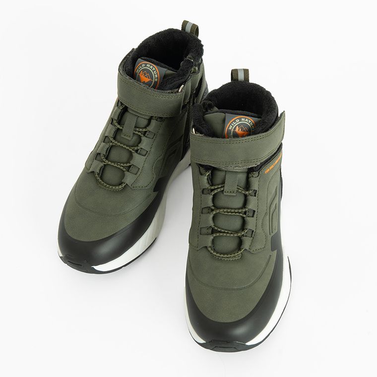 Cool Club, Buty zimowe, zielone, ocieplane, skórzana wkładka