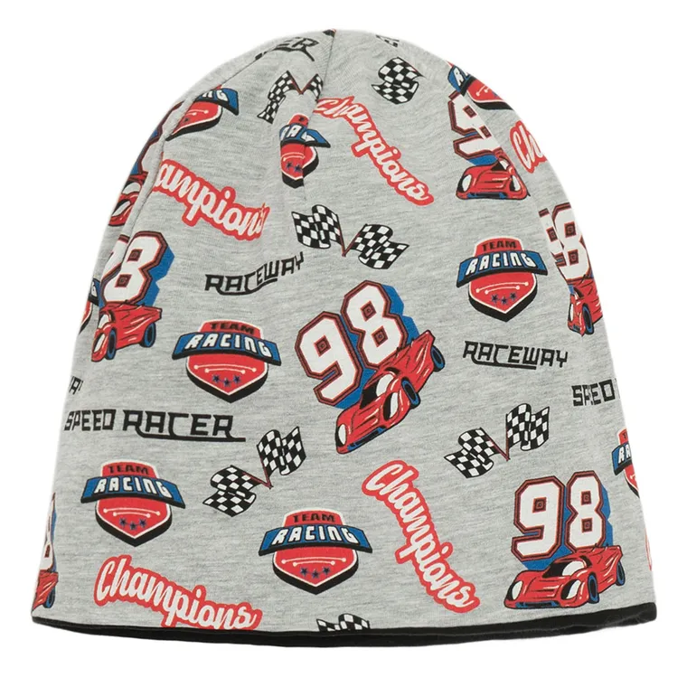 Cool Club, Czapka chłopięca, dwustronna, czarno-szara