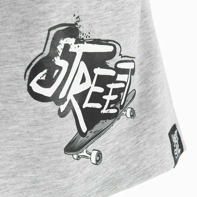 Cool Club, Czapka chłopięca, dwustronna, czarno-szara