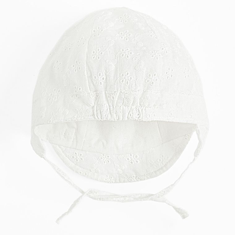 Cool Club, Czapka dziewczęca, wiązana, biała