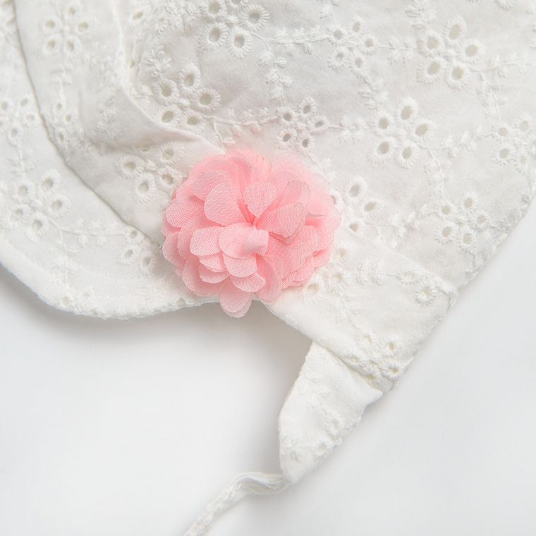 Cool Club, Czapka dziewczęca, wiązana, ecru