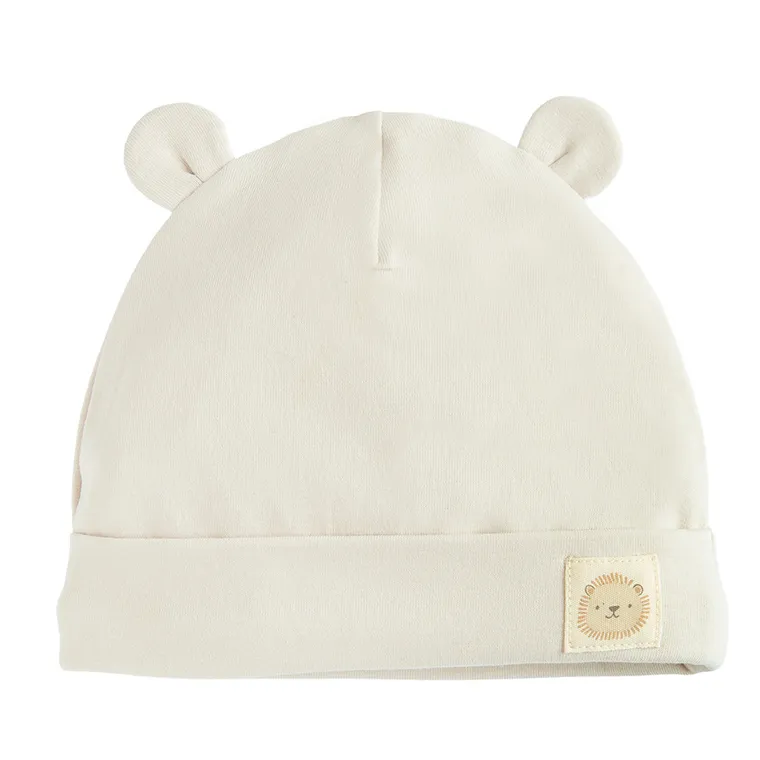 Cool Club, Czapka niemowlęca, beżowa, zestaw, 2 szt.