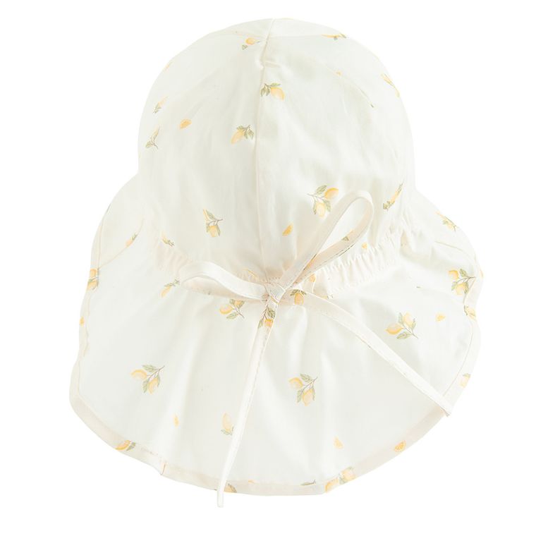 Cool Club, Czapka safari dziewczęca, wiązana, UV 50, biała