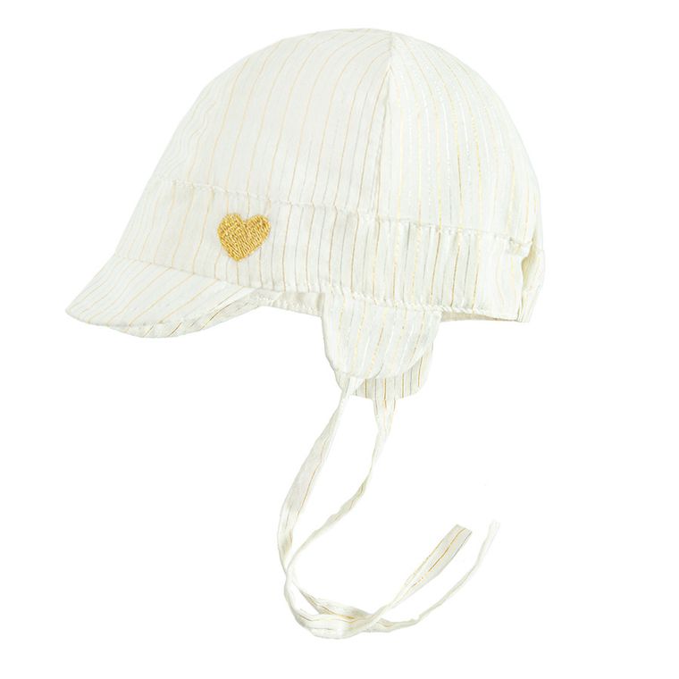 Cool Club, Czapka z daszkiem dziewczęca, wiązana, biała