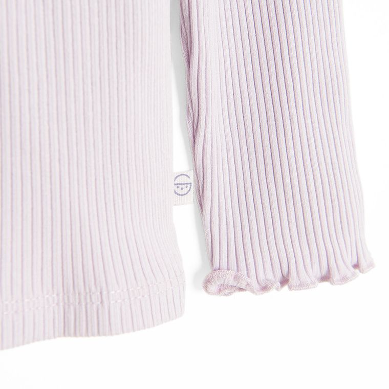 Cool Club, Golf dziewczęcy, prążkowany, fioletowy