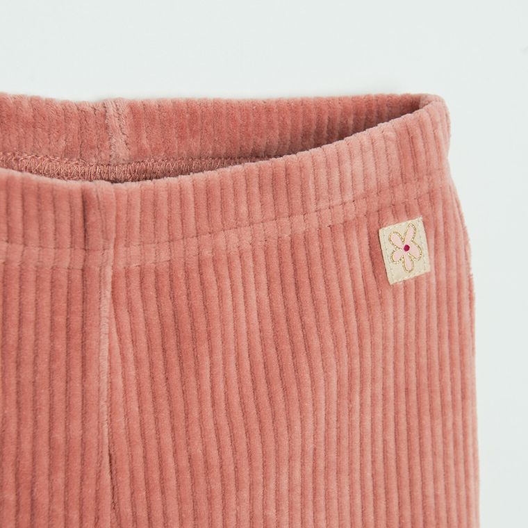 Cool Club, Jegginsy dziewczęce, dzwony, sztruksowe, różowe