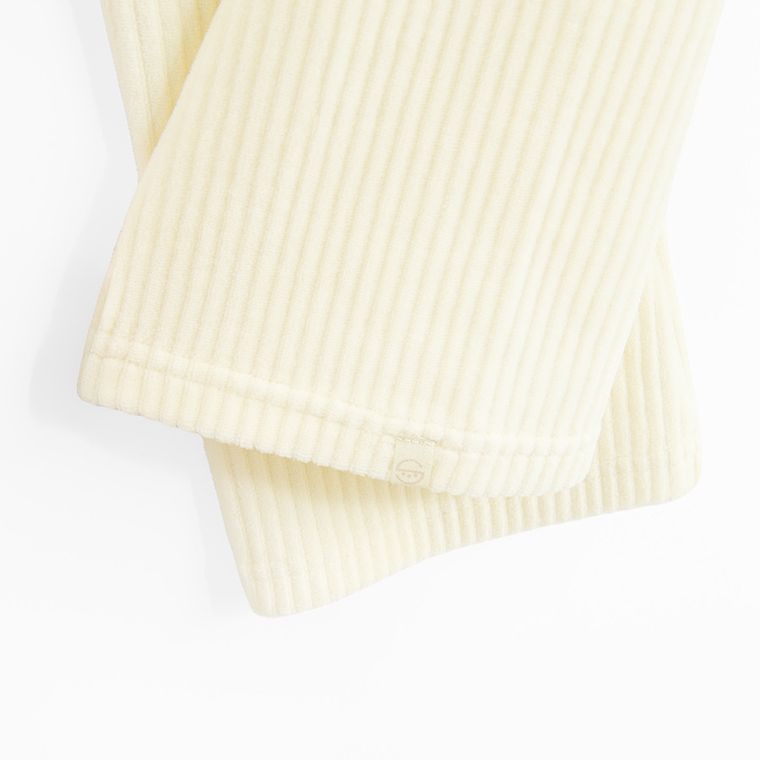 Cool Club, Jegginsy dziewczęce, dzwony, welurowe, ecru