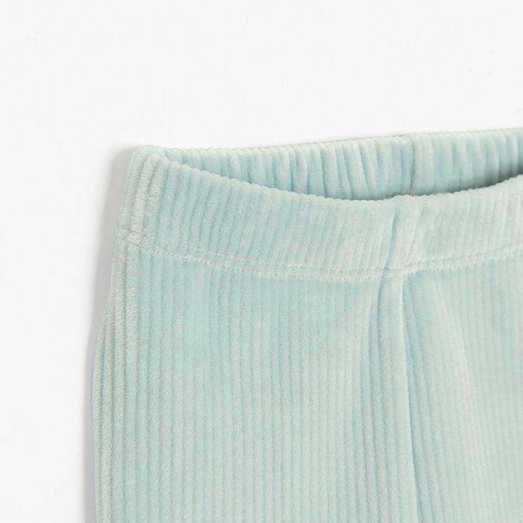 Cool Club, Jegginsy dziewczęce, dzwony, welurowe, prążkowane, niebieskie